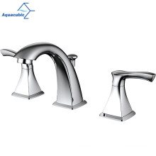 Aquakubisch moderne wassersparende Doppelgriff Toilette Badezimmerbecken Wasserhahn